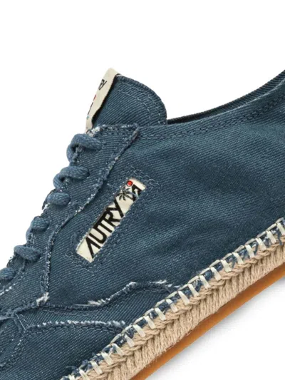 Autry Canvas Sneakers On Espadrille Sole In Blue