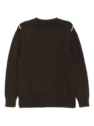 Baracuta Crewneck Argyle Clothing In Brown