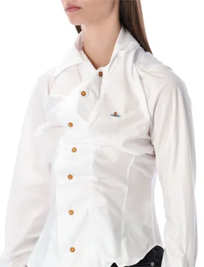 Vivienne Westwood White Drunken Sculpted Shirt In White