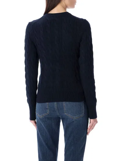 Polo Ralph Lauren Cotton Classic Cable-knit Cardigan In Blue