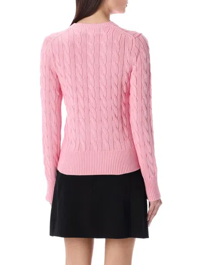 Polo Ralph Lauren Cotton Classic Cable-knit Cardigan In Pink