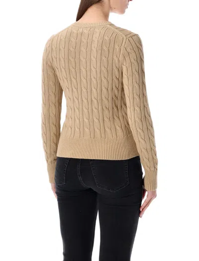 Polo Ralph Lauren Cotton Classic Cable-knit Cardigan In Brown