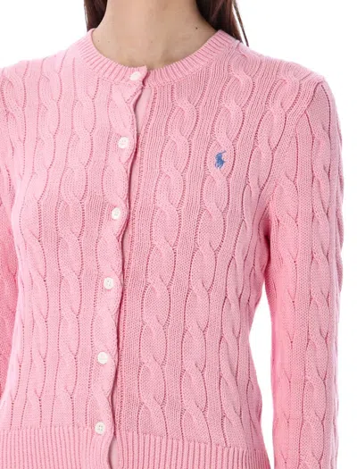 Polo Ralph Lauren Cotton Classic Cable-knit Cardigan In Pink