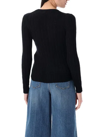 Polo Ralph Lauren Touch Julianna Cable-knit Sweater In Black