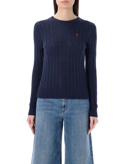 Polo Ralph Lauren Touch Julianna Cable-knit Sweater In Blue