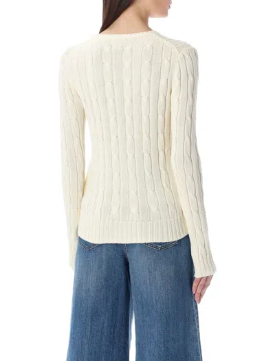 Polo Ralph Lauren Touch Julianna Cable-knit Sweater In White