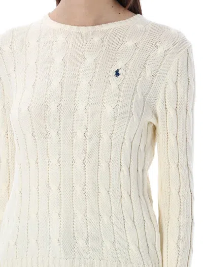 Polo Ralph Lauren Touch Julianna Cable-knit Sweater In White