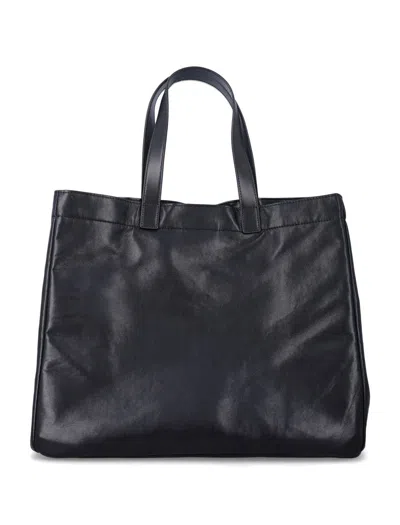 Anine Bing Large Rio Monogram Tote In Black