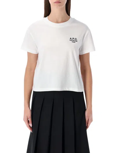 Apc A.p.c. Rue Madame Heavy Cotton Boxy T-shirt In White