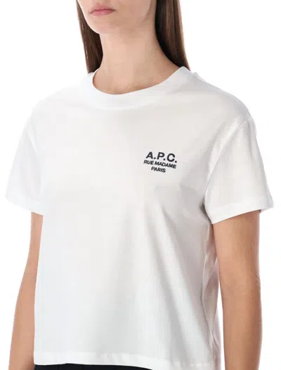 Apc A.p.c. Rue Madame Heavy Cotton Boxy T-shirt In White