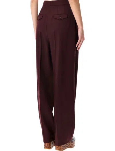 Chloé Formal Pleated Pant In Red