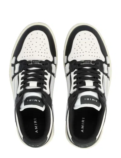 Amiri Skel Bicolor Leather Low-top Sneakers In White