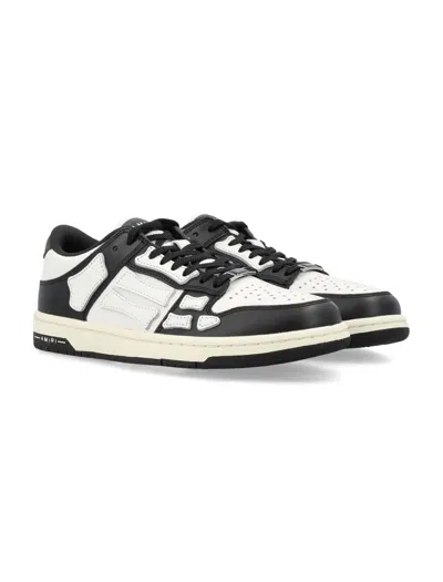 Amiri Skel Bicolor Leather Low-top Sneakers In White