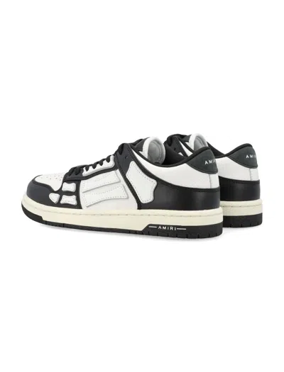 Amiri Skel Bicolor Leather Low-top Sneakers In White