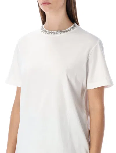 Golden Goose Crystal Crew Neck T-shirt In White