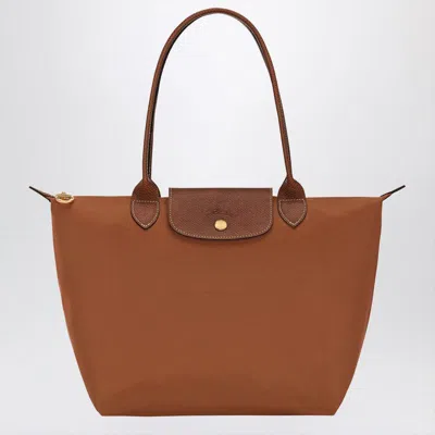 Longchamp Cognac-coloured Le Pliage Original M Bag In Brown