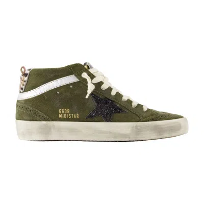 Golden Goose Mid Star Sneakers In Green