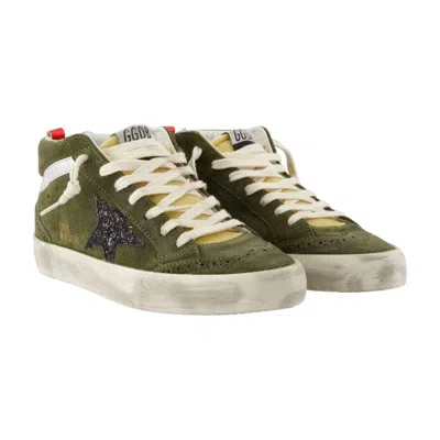 Golden Goose Mid Star Sneakers In Green