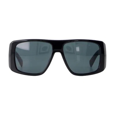 Saint Laurent Mask-frame Acetate Sunglasses In Black