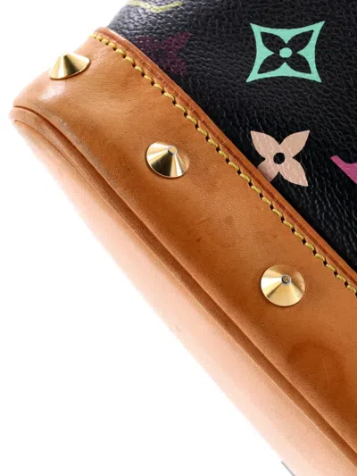 Pre-owned Louis Vuitton Alma Handbag Monogram Multicolor Pm Satchel In Black