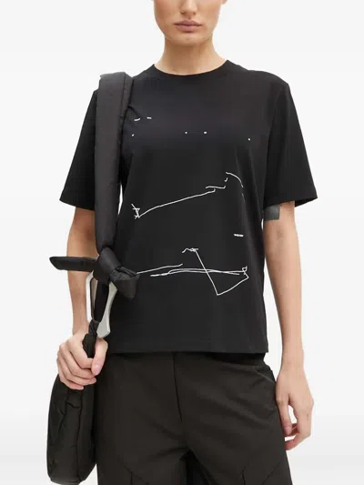 Heliot Emil Graphic-print Short-sleeve T-shirt In Black