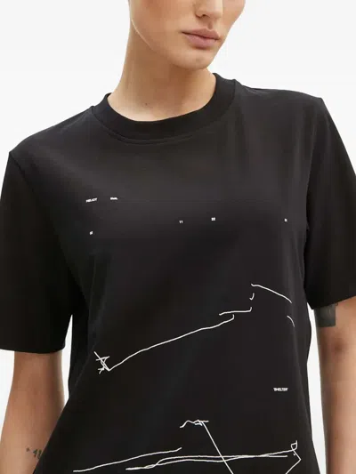 Heliot Emil Graphic-print Short-sleeve T-shirt In Black
