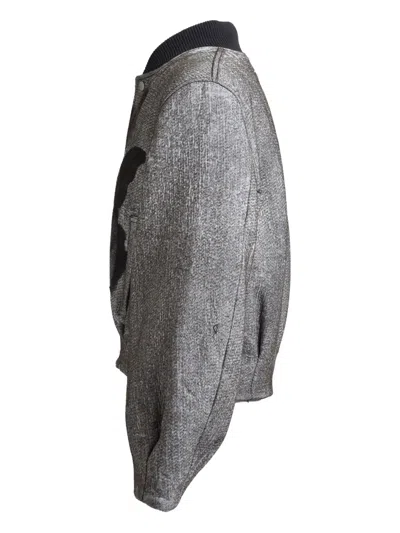 Masu Graphic-print Bomber Jacket In Gray