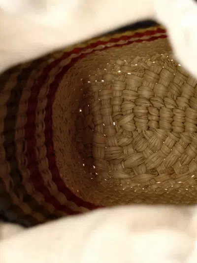 Pre-owned Loewe X Paula Ibiza Beehive Basket Bag Woven Raffia Small Bucket Bag