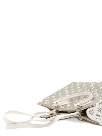 Pre-owned Louis Vuitton Onthego Spring In The City Monogram Empreinte Leather Mm Tote Bag In Green