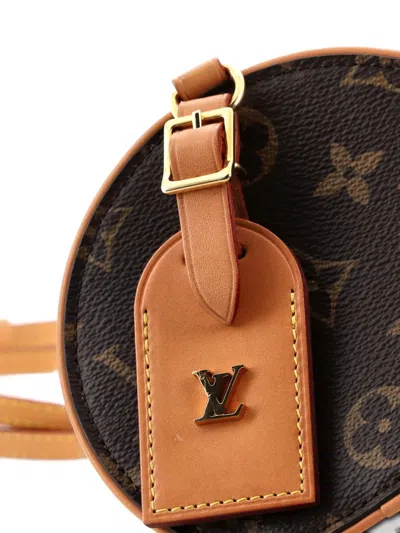 Pre-owned Louis Vuitton Mini Boite Chapeau Bag Monogram Canvas Crossbody Bag In Brown