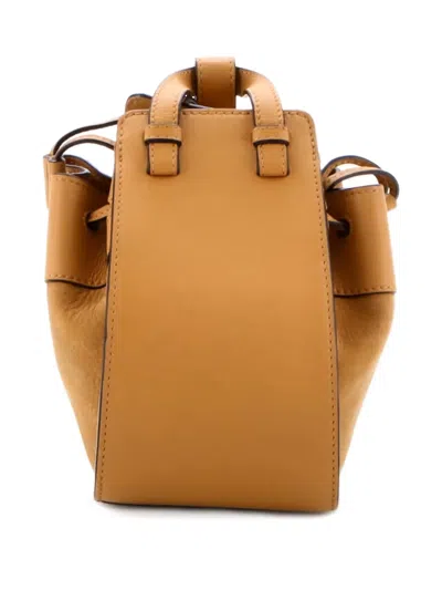 Pre-owned Loewe Hammock Bag Leather And Suede Mini Shoulder Bag In Brown