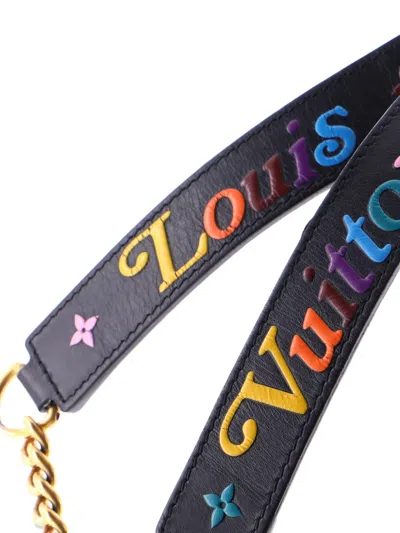 Pre-owned Louis Vuitton New Wave Chain Tote Quilted Leather Shoulder Bag In Black