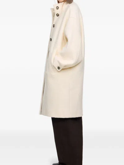 Bimba Y Lola Button-up Coat In Neutral