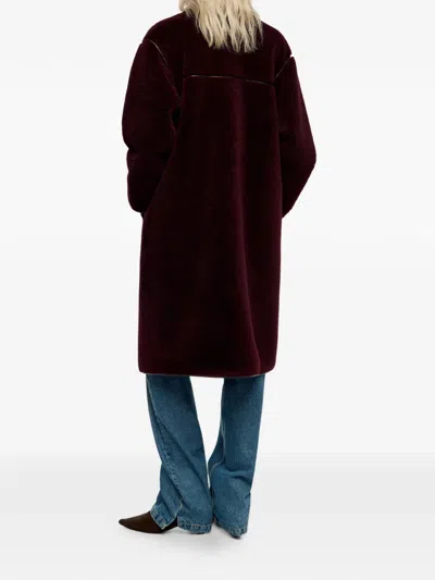 Bimba Y Lola Buttoned Trim Coat In Red