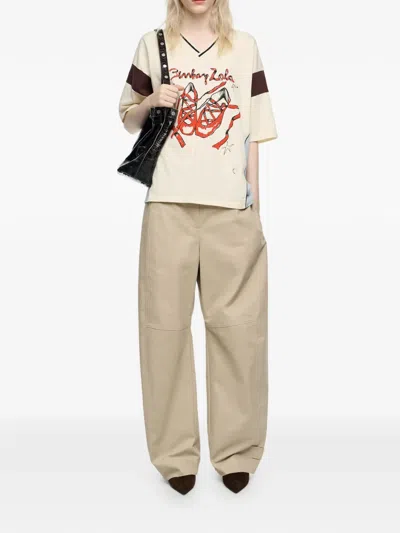 Bimba Y Lola Graphic V-neck T-shirt In Multi