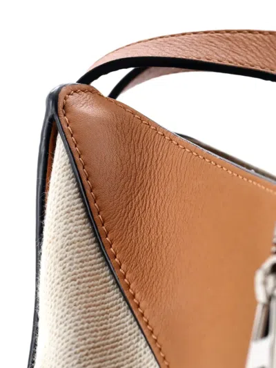 Pre-owned Loewe Ken Price Hammock Bag Printed Leather And Canvas Small Shoulder Bag In Brown