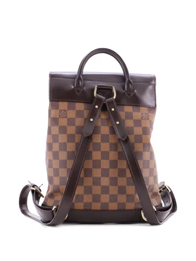 Pre-owned Louis Vuitton Soho Damier Backpack In Brown