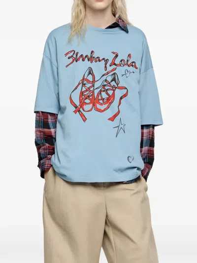 Bimba Y Lola Graphic Print T-shirt In Blue