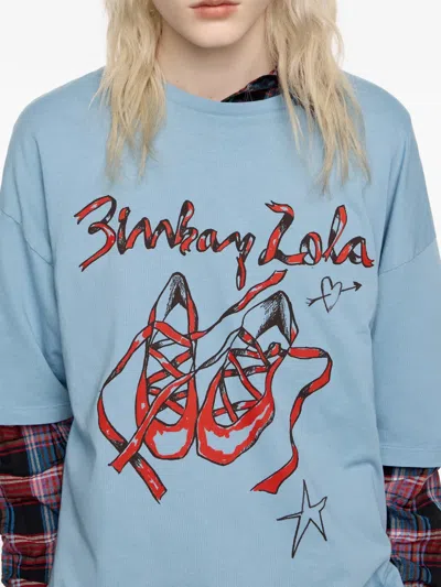 Bimba Y Lola Graphic Print T-shirt In Blue