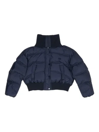 Bimba Y Lola Zip Quilted Jacket In Blue