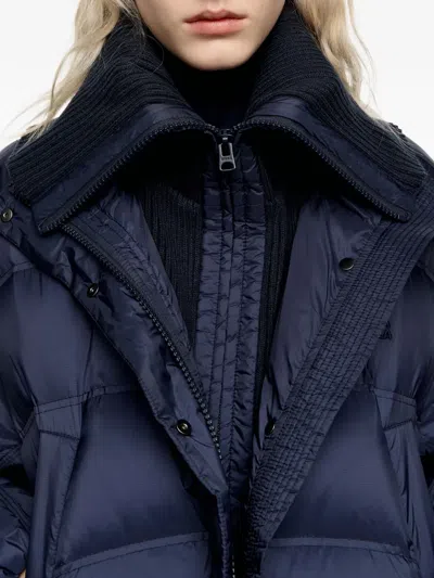 Bimba Y Lola Zip Quilted Jacket In Blue