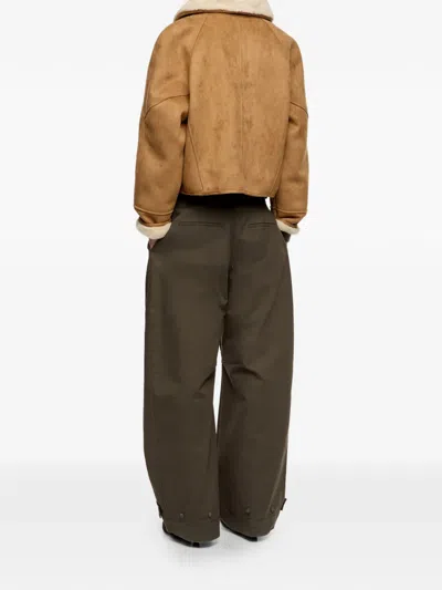 Bimba Y Lola Buttoned Jacket In Brown