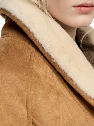 Bimba Y Lola Buttoned Jacket In Brown