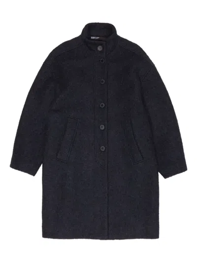 Bimba Y Lola Buttoned Coat In Blue