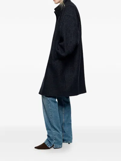 Bimba Y Lola Buttoned Coat In Blue