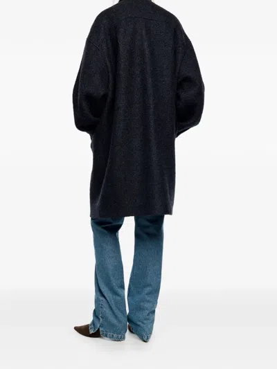 Bimba Y Lola Buttoned Coat In Blue