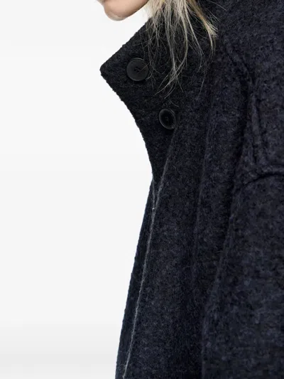 Bimba Y Lola Buttoned Coat In Blue