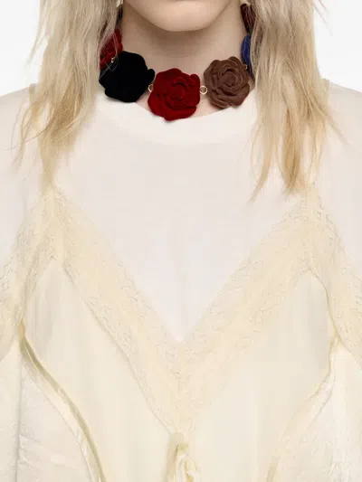 Bimba Y Lola Rose Charm Necklace In Multi