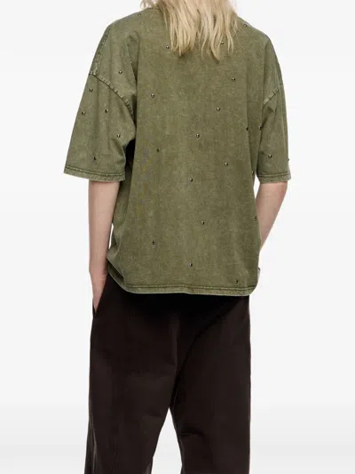 Bimba Y Lola Studded T-shirt In Gray