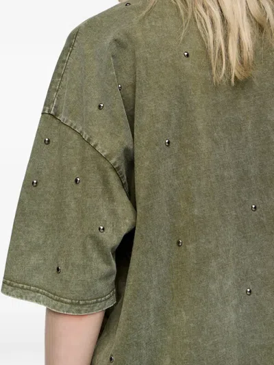 Bimba Y Lola Studded T-shirt In Gray